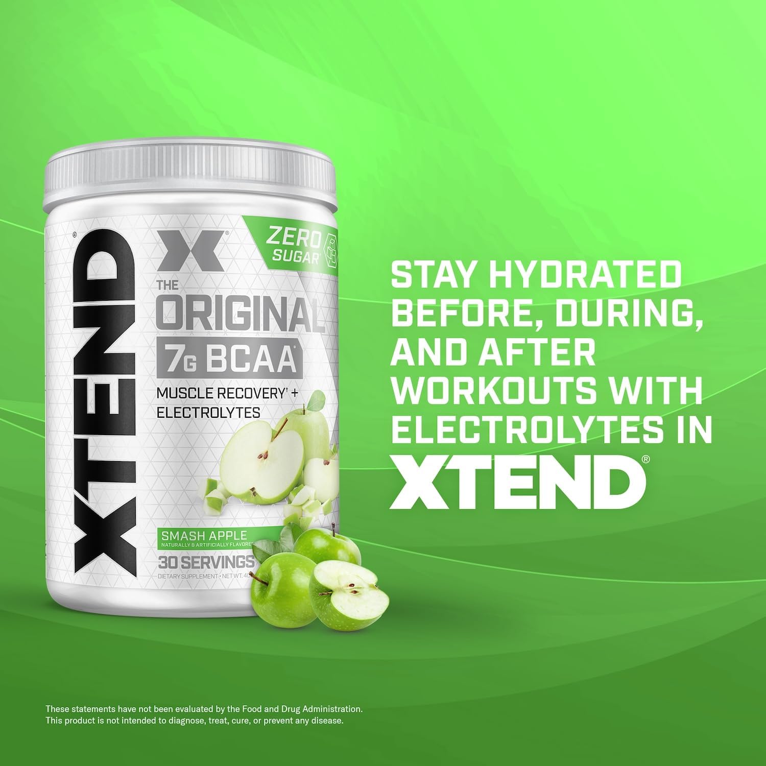 Scivation Xtend Original BCAA, Smash Apple, 30 Servings, 420 gm : Health & Household