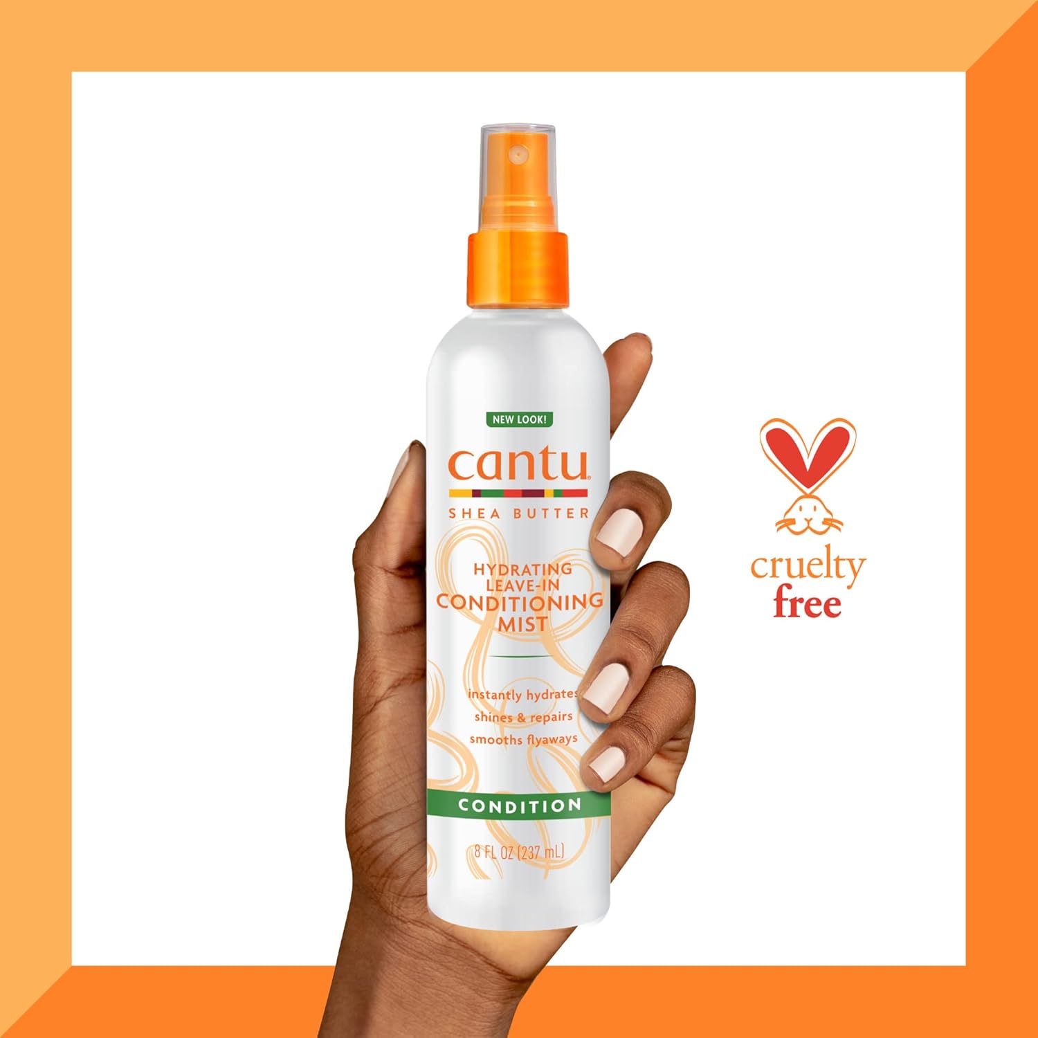 Cantu Leave-In Conditioning Mist with Pure Shea Butter, 8 fl oz (Pack of 2) (Packaging May Vary) : Beauty & Personal Care