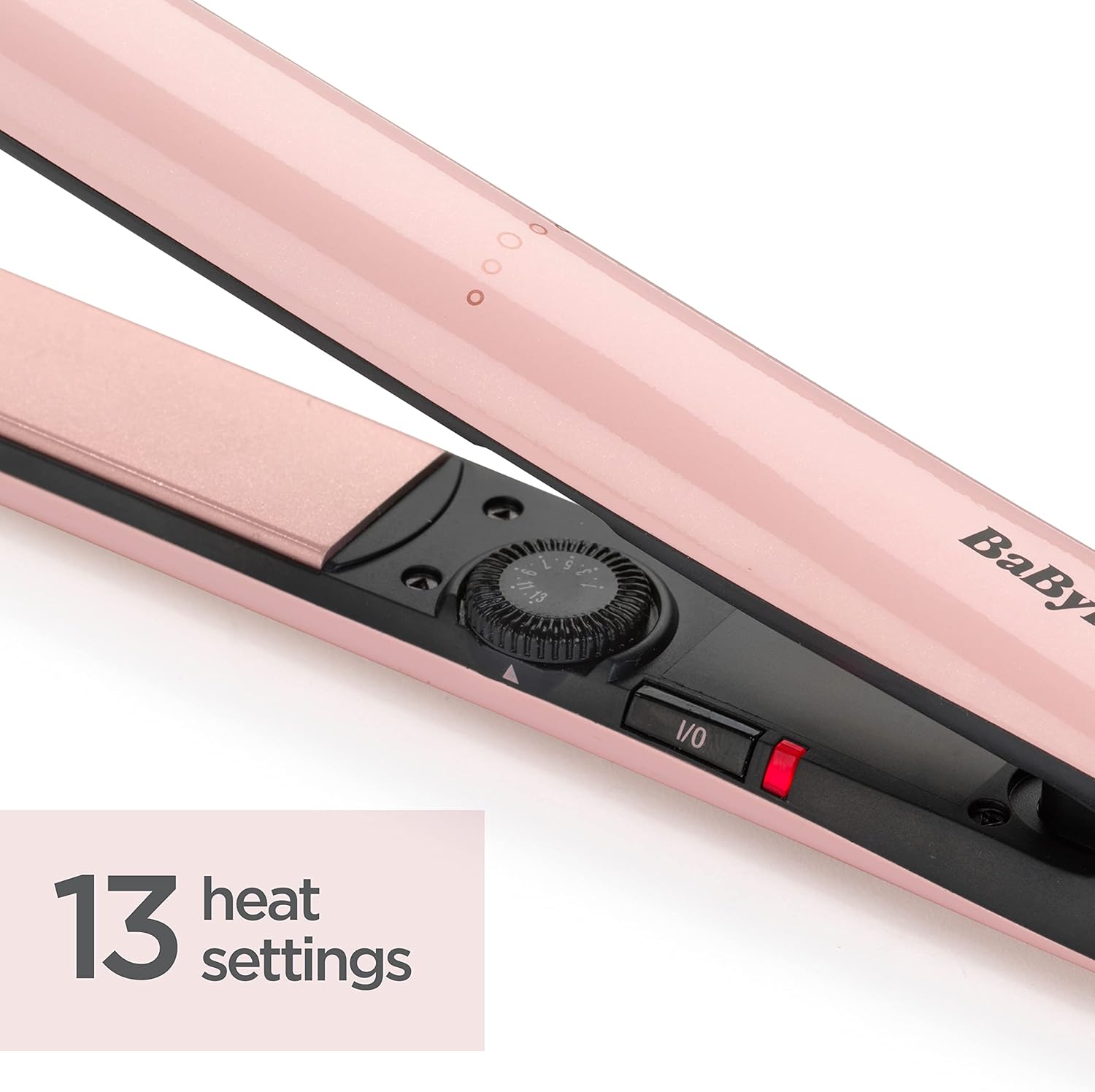 BaByliss Rose Blush 235C Hair Straighteners, Extra-long titanium ceramic plates for smooth gliding, Ultra-fast heat up, 13 heat settings up to 235°C, pink : Amazon.co.uk: Beauty