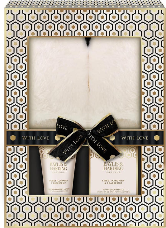 Baylis & Harding Sweet Mandarin & Grapefruit Luxury Slipper Gift Set - Vegan Friendly (Pack Of 1)