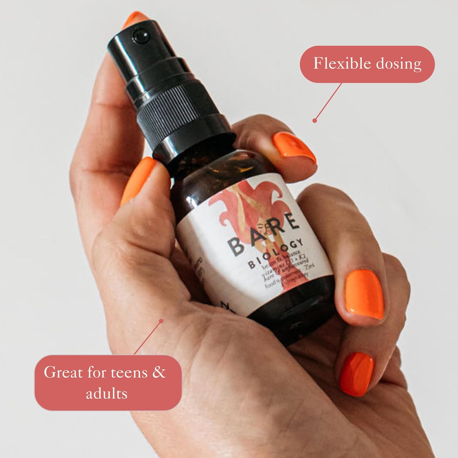 Bare Biology Vitamin D3 4000IU + K2 100ug Daily Oral Vitamin D Spray - Beam & Balance Bare & Unflavoured (60 Day Supply - 25ml) Vegan Made in UK Vitamin d3 & k2. Supports Immune Health, Bones & Teeth : Amazon.co.uk: Health & Personal Care