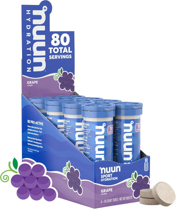 Nuun Sport: Electrolyte Drink Tablets, Grape, 1.9 Oz ( Pack Of 8 )