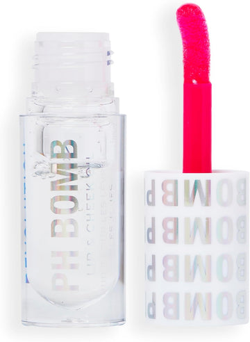 Makeup Revolution, Ph Bomb Lip & Cheek Oil, Adapting & Buildable Formula, Universal Shade, 4.5 Ml