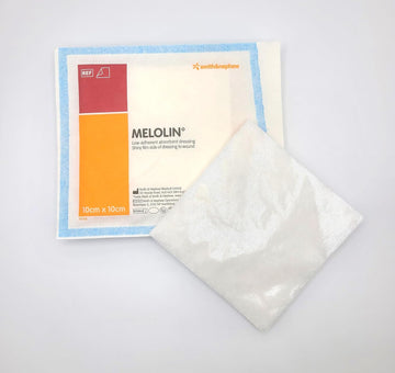 Melolin Sterile Non-Adherent Dressings - Qty 10, Individual Packs, Available In S, M/L, & Xl, Ideal For Wound Care, Non-Stick Gauze (M/L Wound, 10Cm X 10Cm)