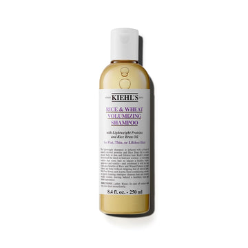 Kiehl'S Rice And Wheat Volumizing Shampoo, Gentle Hair Shampoo For Thin Or Flat Hair, Helps Boost Volume For Thicker Looking Hair, With Lightweight Proteins And Rice Brain Oil - 8.4 Fl Oz