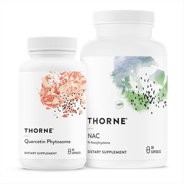 Thorne Immune Support Duo - Quercetin Phytosome & Nac For Balanced Immune And Respiratory Wellness - 30 Servings