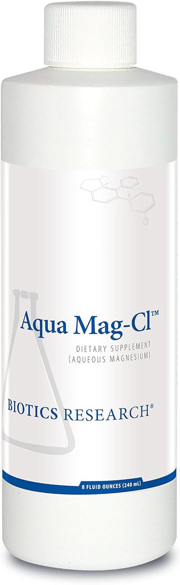 Biotics Research Aqua MagCl Easy toTake Liquid Formula, 200 mg Magnesium, Bioavailable, Promotes Relaxation, Cardiovascular Health, Bone Strength, Improves Sleep 8 Fluid Ounces