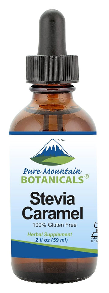 Caramel Stevia Liquid Drops Flavored With Natural Sweet Caramel | Alcohol Free & Kosher | 2Oz Glass Bottle