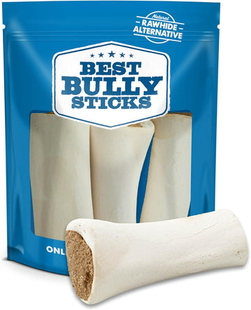 Best Bully Sticks 5-6" Variety Pack Filled Dog Bones 3 Pack Shin Bones For Dogs, Highly Digestible, Long Lasting & Refillable Stuffed Dog Bones