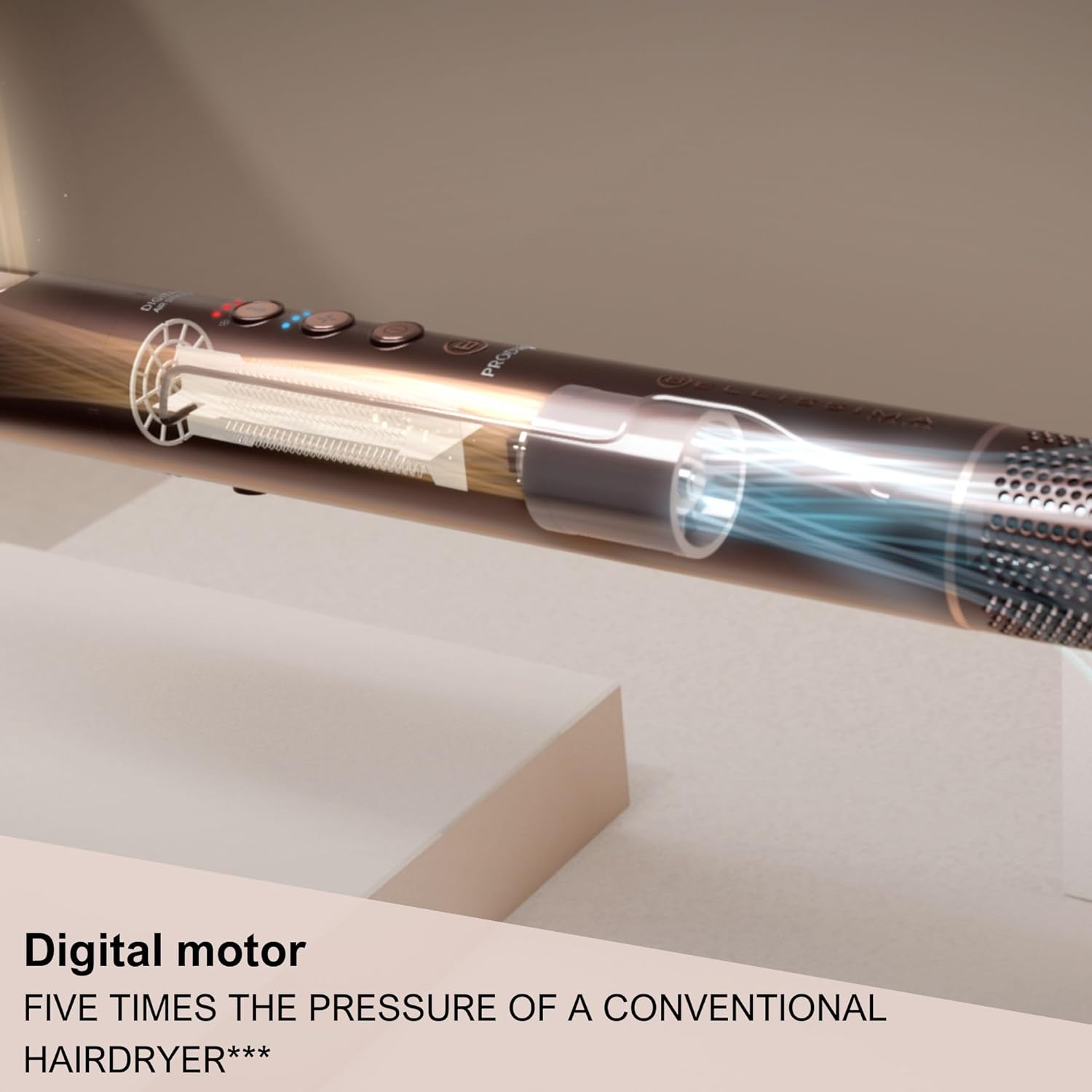 Bellissima Prodigy 6-in-1 Auto-Curling Air Styler & Hair Dryer, Auto-Wrap, Ceramic Tech, 6 attachments for Styling, Straightening & Blow Drying for All Hair Types, Digital Heat Control, Beauty Bag : Amazon.co.uk: Beauty