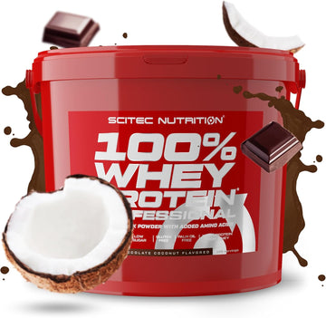 Scitec Nutrition 100% Whey Protein Professional – Enhanced With Extra Amino Acids & Digestive Enzymes – Gluten-Free – Palm Oil Free, 5 Kg, Chocolate-Coconut