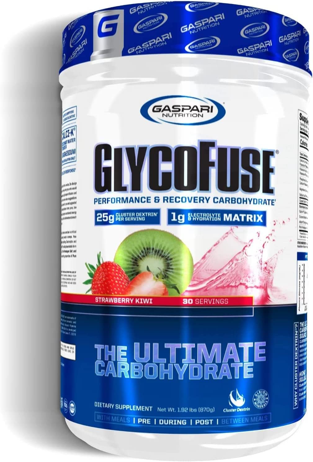 Gaspari Nutrition Glycofuse: Performance And Recovery Carbohydrate, 25G Cluster Dextrin And 1G Electrolyte And Hydration Matrix (30 Servings, Unflavored)
