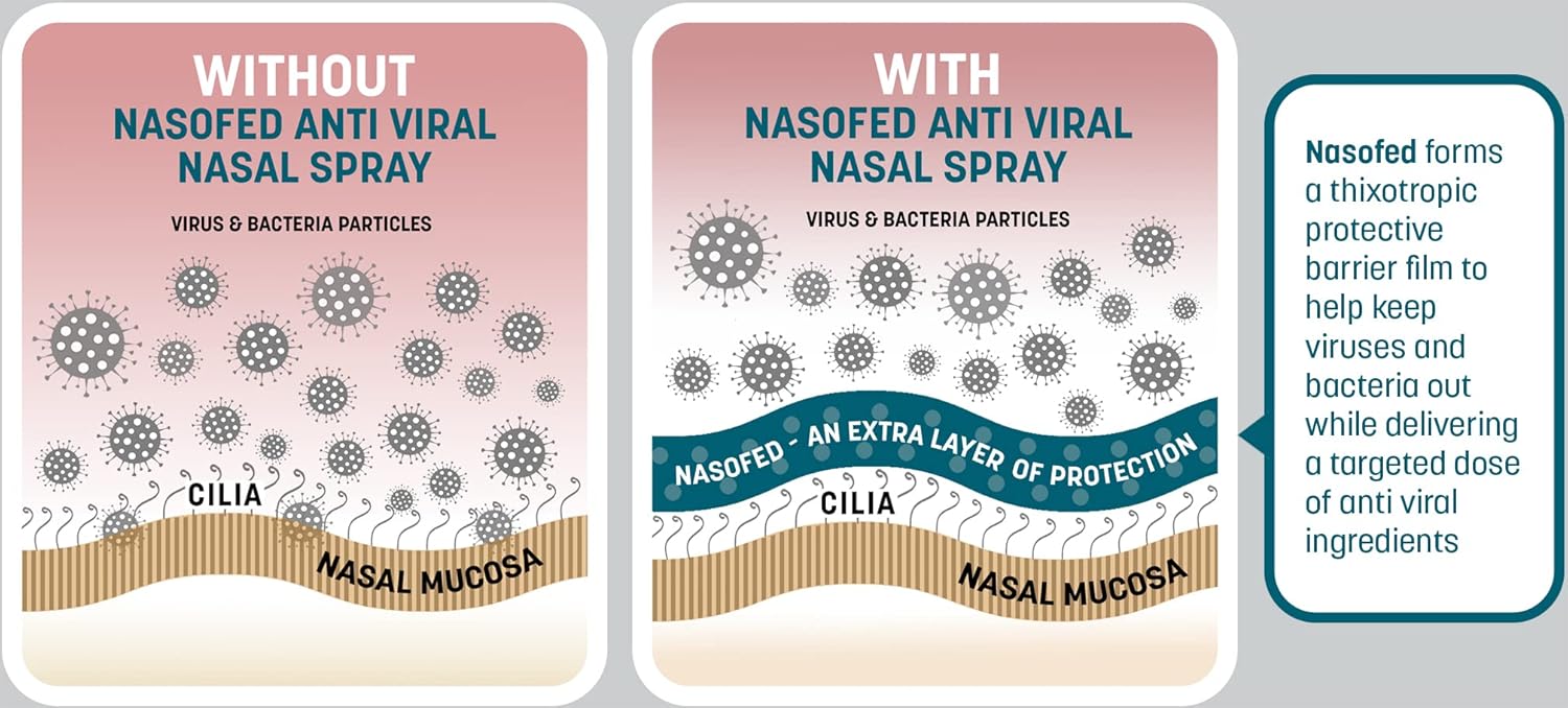 Nasofed Anti Viral Nasal Spray. Helps Protect from Viruses, Colds & Flu. 4 Hours Protection with Each Application. Steroid Free. 1 x 10 ml : Amazon.co.uk: Health & Personal Care