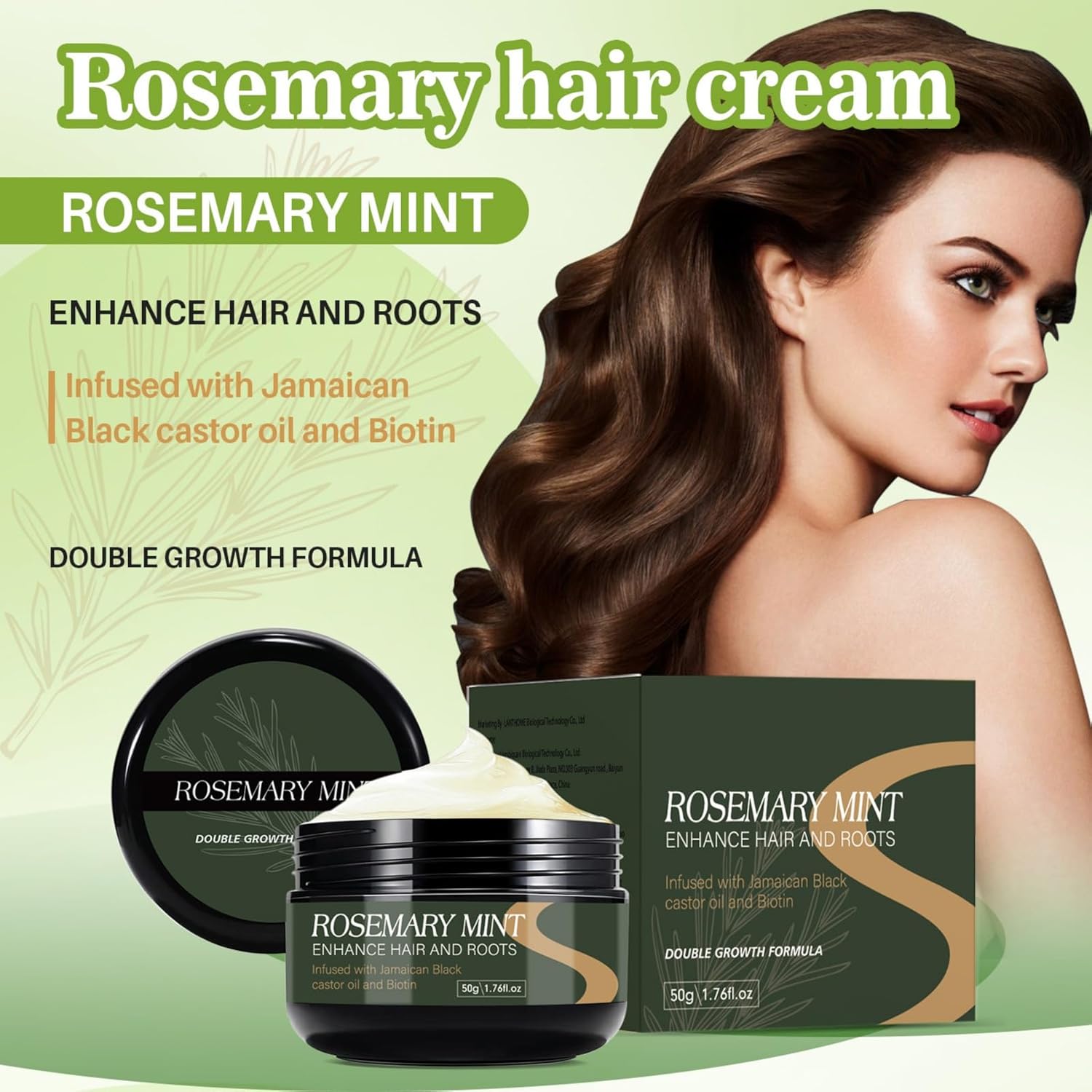 Hocossy Rosemary Hair Moisturizer Enhance Hairs And Roots, Hair Mask For Dry Damaged Hairs And Growth, Hairs Cream 50G