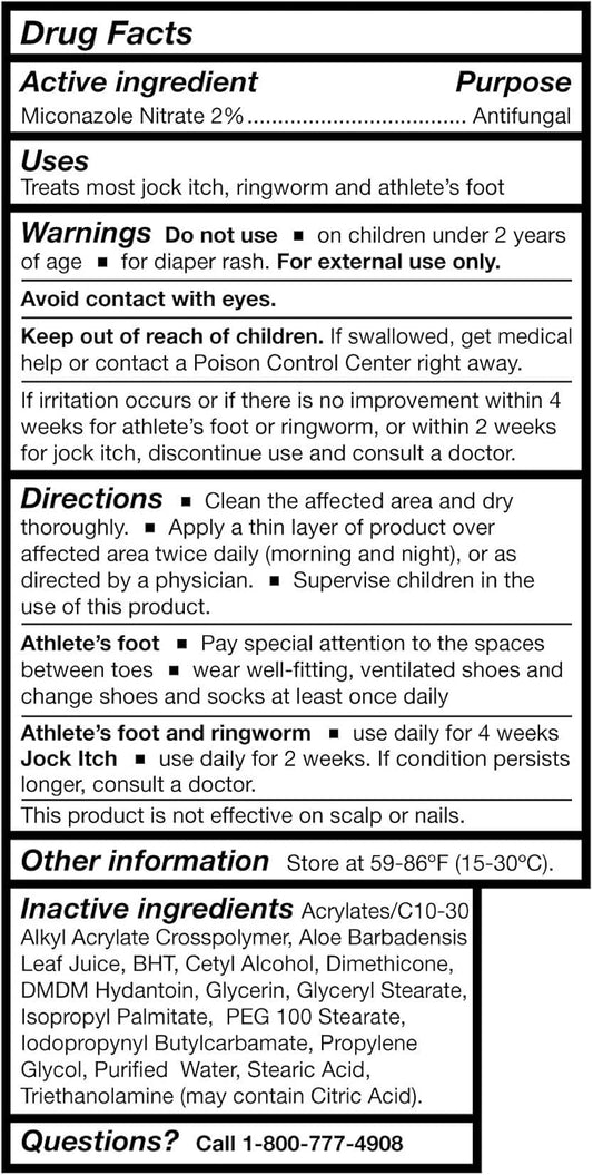 Mckesson Antifungal Cream, 2% Miconazole Nitrate - Relieves Itching, Burning, Cracking From Jock Itch, Ringworm And Athlete Foot - 4 Oz., 1 Count