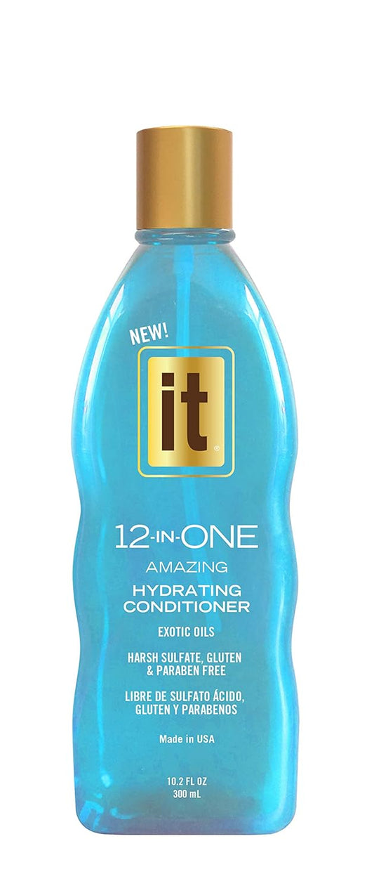 It 12-In-One Amazing Hydrating Conditioner, 10.2Oz | Infused With B Vitamin Biotin | Fights Frizz | Instant Hydration And Shine | Uv Protection | Sulfate, Paraben & Gluten Free : Beauty & Personal Care