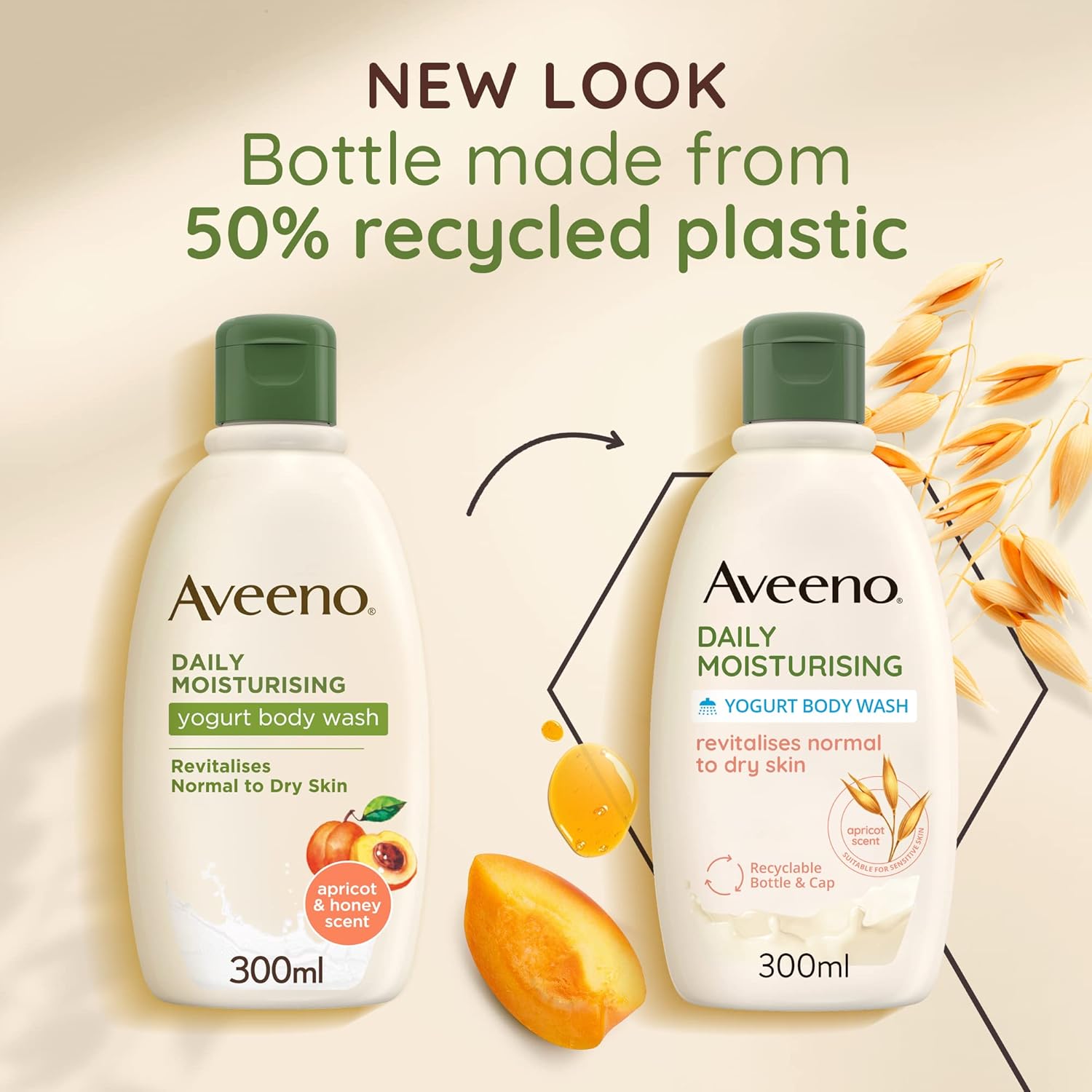 Aveeno Daily Moisturising Yogurt Body Wash | Genltly Cleanses Normal to Dry Skin | Vanilla and Oat Scented | 300ml [Packaging may vary] (Pack of 2) : Amazon.co.uk: Beauty
