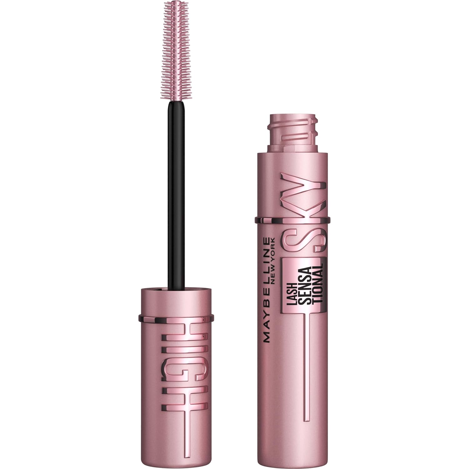 Maybelline Lash Sensational Sky High Washable Mascara Makeup, Volumizing, Lengthening, Defining, Curling, Multiplying, Buildable Formula, Very Black, 1 Count