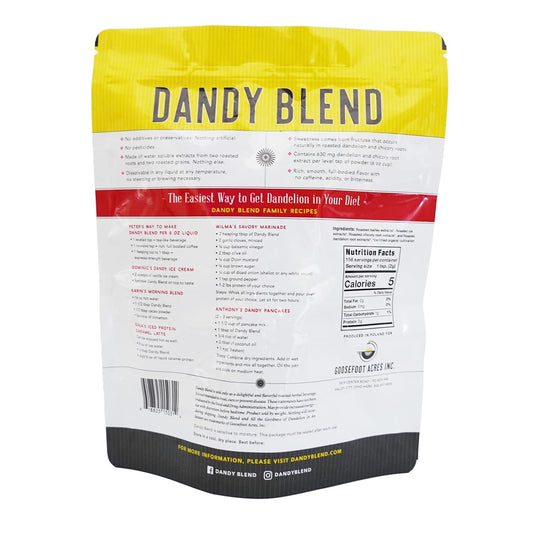 25 Individual Servings Of Original Dandy Blend Instant Herbal Beverage With Dandelion, 2.5 Oz Box