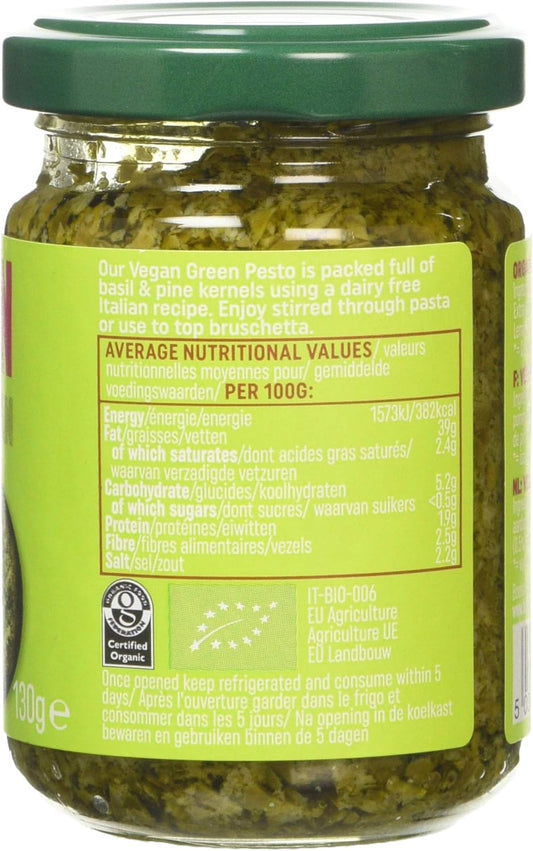 Bonsan Organic Vegan Green Pesto 130g (Pack of 2)