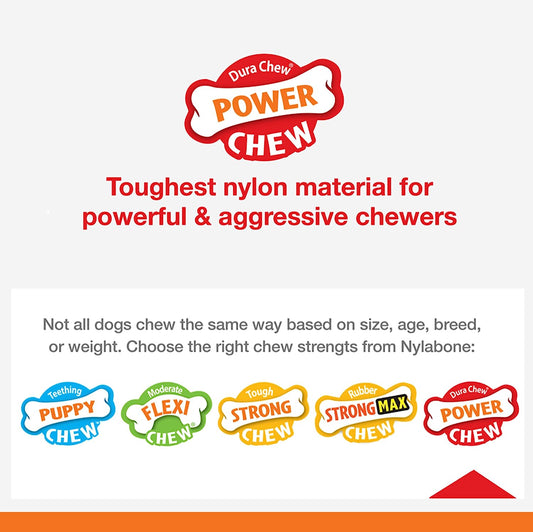 Nylabone Power Chew Textured Bone Chew Toy, Dog Toys For Aggressive Chewers, Flavor Medley, X-Large/Souper (1 Count)