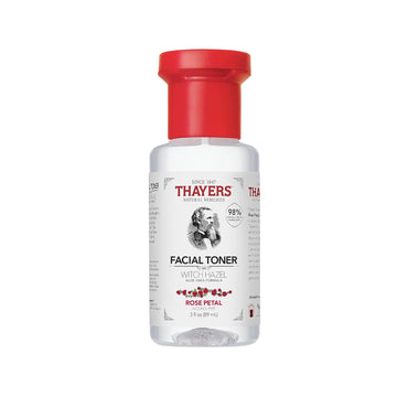 Thayers Alcohol-Free Rose Petal Witch Hazel Facial Toner For Glowing Skin, Soothing, Hydrating, Refreshing Toner For Normal And Combination Skin, 3Oz