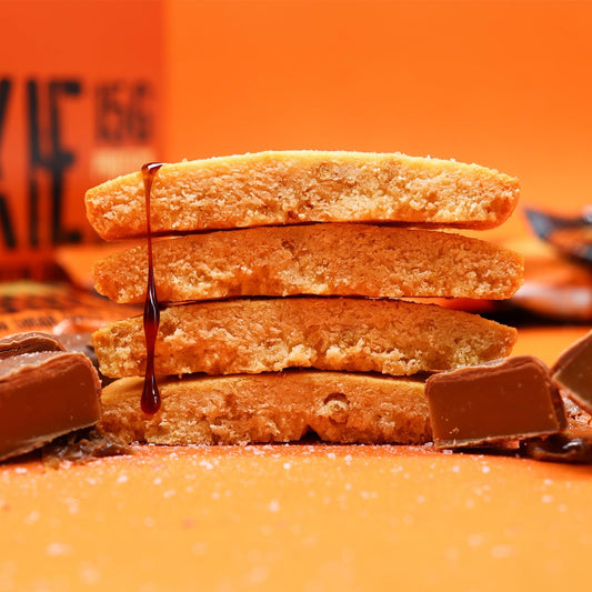 Warrior Protein Cookies – 15G Of Protein – Low Sugar – Baked Cookie Snack – 12 X 60G – Individually Wrapped – Vegetarian Friendly, Salted Caramel