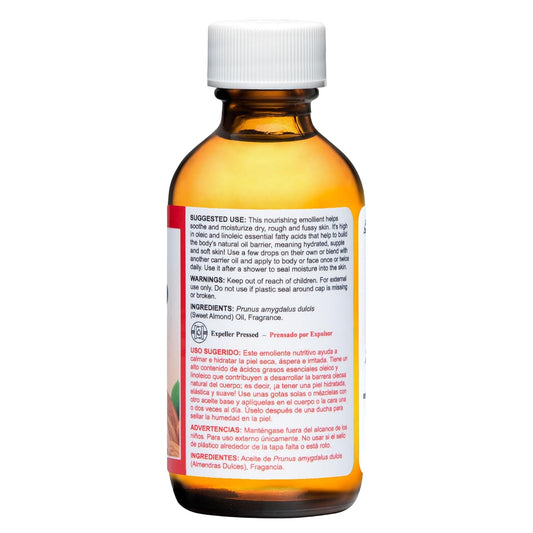 De La Cruz Sweet Almond Oil - Expeller Pressed Almond Oil For Skin And Hair 2 Fl. Oz. (59 Ml)