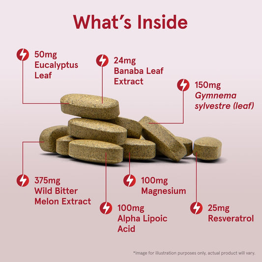 Jarrow Formulas Glucose Optimizer With Alpha Lipoic Acid, Herbal Extracts, Resveratrol & Magnesium, Dietary Supplement for Glucose Metabolism and Cellular Energy Support, 120 Tablets, 30 Day Supply