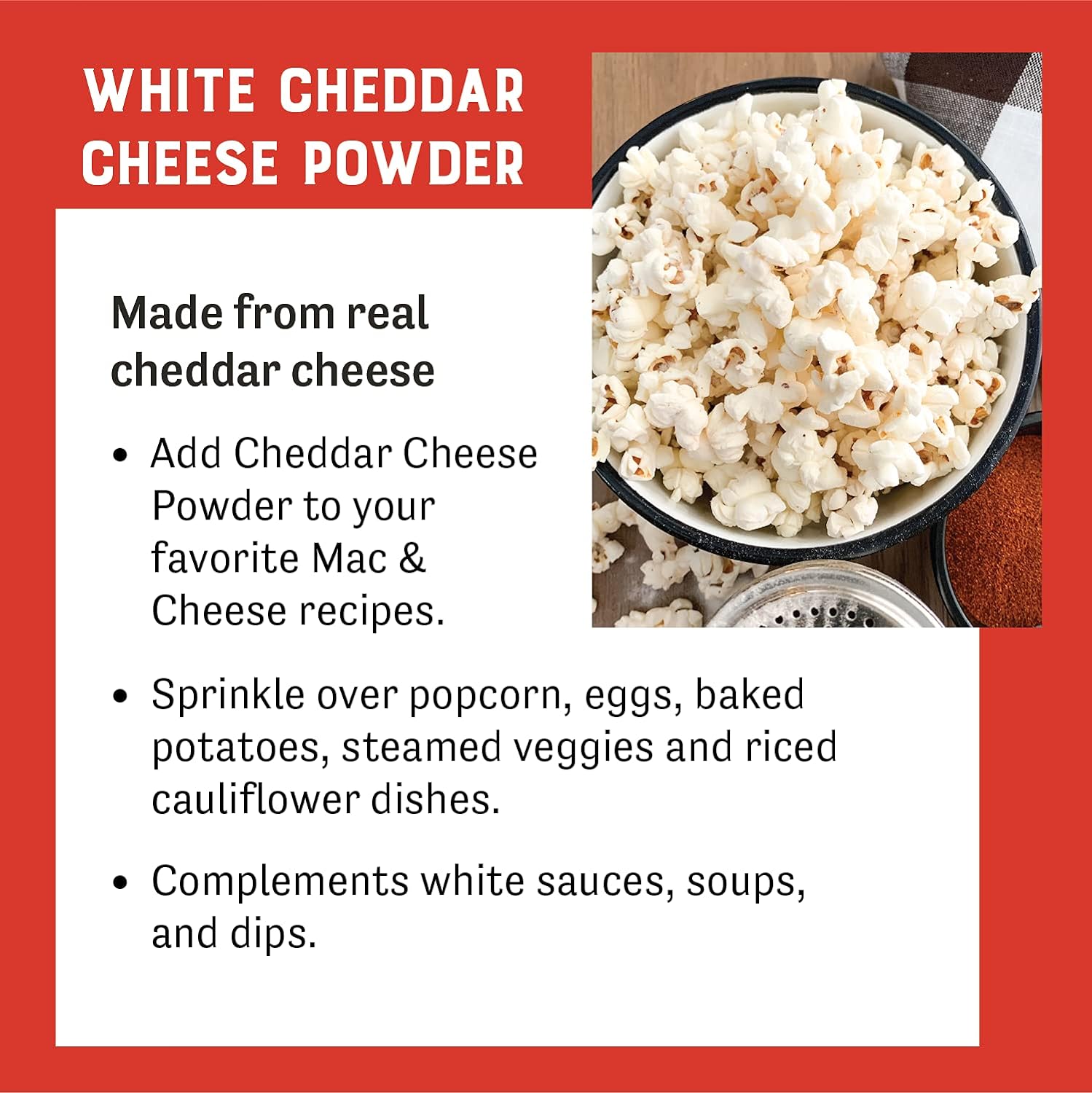 Judee’s White Cheddar Cheese Powder 11.25oz - 100% Non-GMO, rBST Hormone-Free - Gluten-Free & Nut-Free - Made from Real Cheddar Cheese - Made in USA - Great in Dips, Sauces, and Baked Goods : Grocery & Gourmet Food