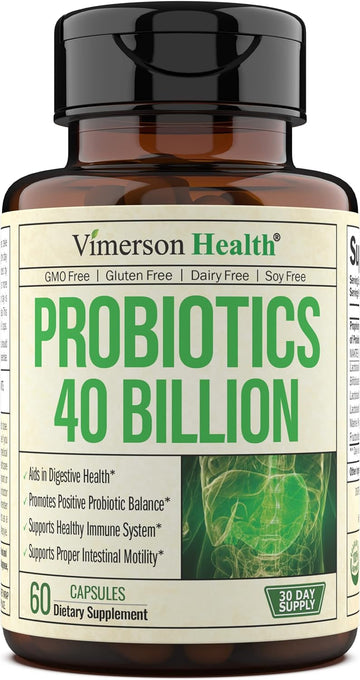 Probiotic 40 Billion CFU - Bifidus Probiotics (Probi¢ticos) - Daily Immune Balance Probiotics for Gut & Digestive Health. Shelf Stable, Gluten, Dairy and Soy-Free Non-GMO. Made in the USA. 60 Capsules