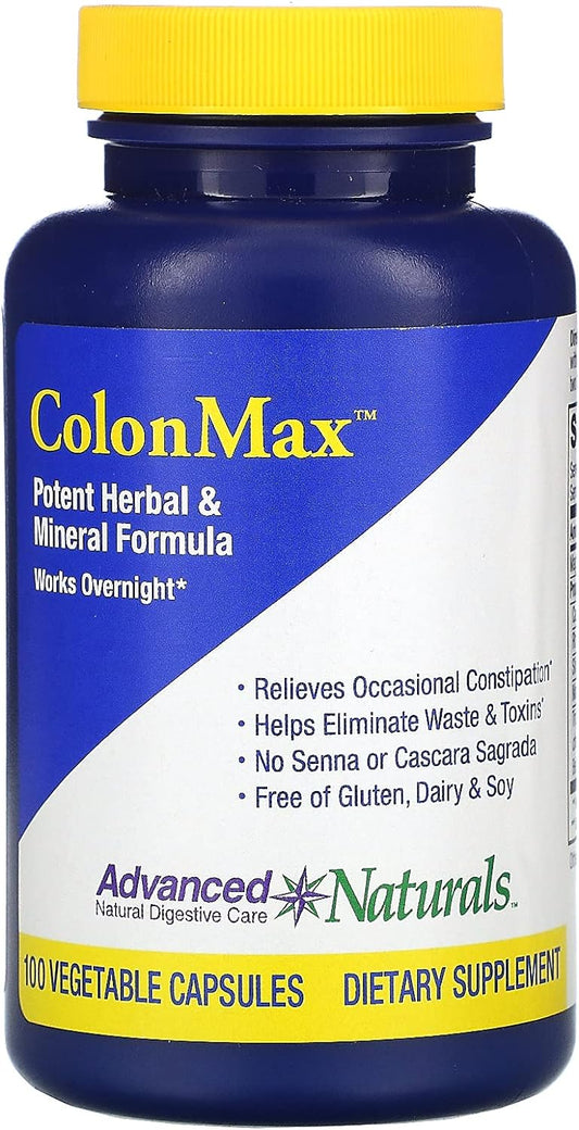 Advanced Naturals Colonmax Caps, 100 Count, Blue and White (16900) : Health & Household