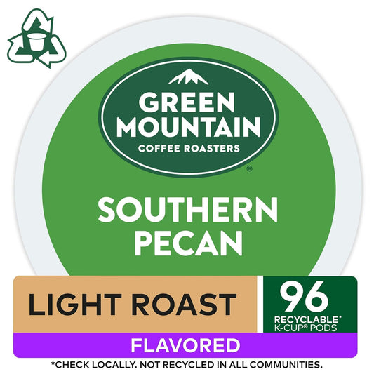 Green Mountain Coffee Roasters Southern Pecan Keurig Single-Serve K-Cup pods, Light Roast Coffee, 24 Count (Pack of 4)