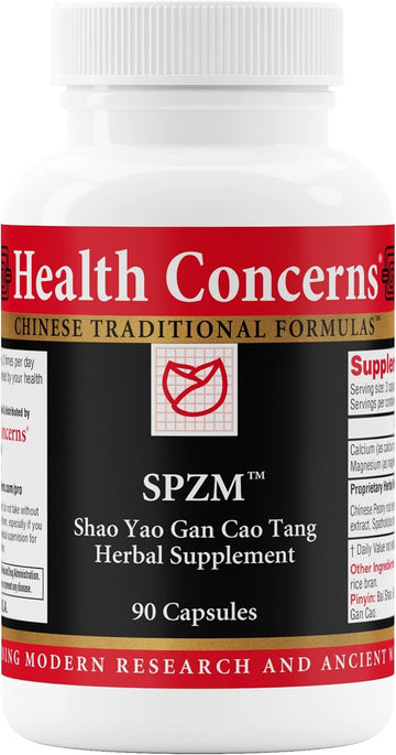 Health Concerns Spzm – Herbal Muscle Cramp Relief & Upper Body Spasm Support – Trigeminial & Intercostal Neuralgia Aid – Blood Circulation & Nerve Comfort – Chinese Herbal Formula – 90 Capsules