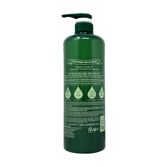 Daeng Gi Meo Ri-Tea Tree Cool Shampoo, Tea Tree Oil And Aloe Vera Extracts Give A Refreshing Feeling To Oily Hair, Moisture To Dry Hair, Soft And Mild Cleansing Effect, 1000Ml