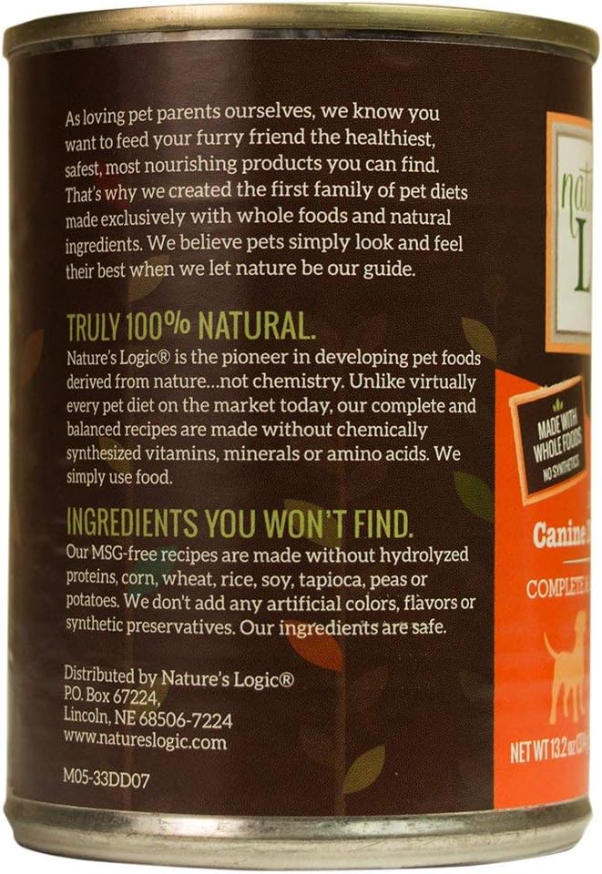 Natures Logic NL00104 Grain-Free Duck & Salmon Feast Wet Dog Food, One Size: Pet Supplies: Amazon.com