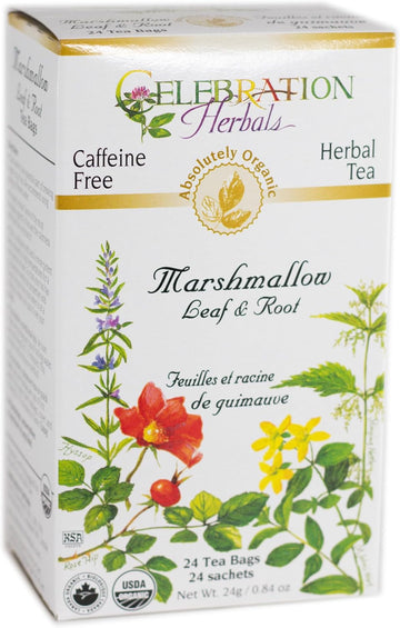 Celebration Herbals Marshmallow Leaf & Root Organic 24 Bag, 0.02 Pound