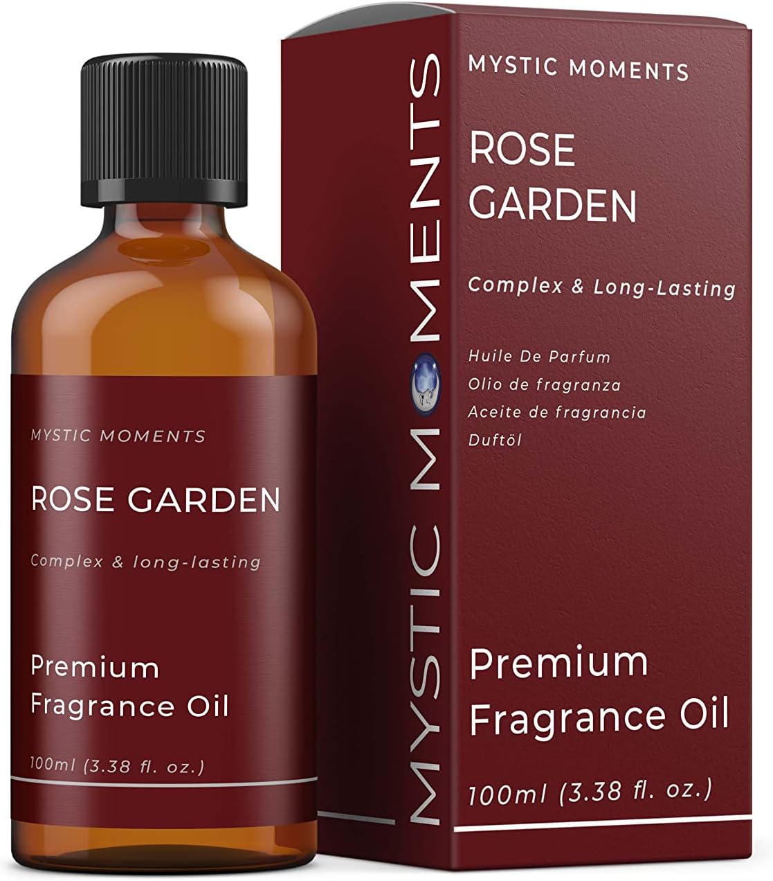 Mystic Moments | Rose Garden Fragrance Oil - 100Ml - Perfect For Soaps, Candles, Bath Bombs, Oil Burners, Diffusers And Skin & Hair Care Items