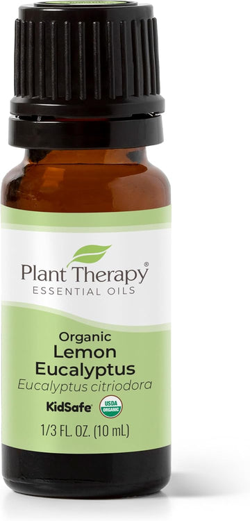 Plant Therapy Lemon Eucalyptus Organic Essential Oil 100% Pure, Usda Certified Organic, Undiluted, Natural Aromatherapy, Therapeutic Grade 10 Ml (1/3 Oz)