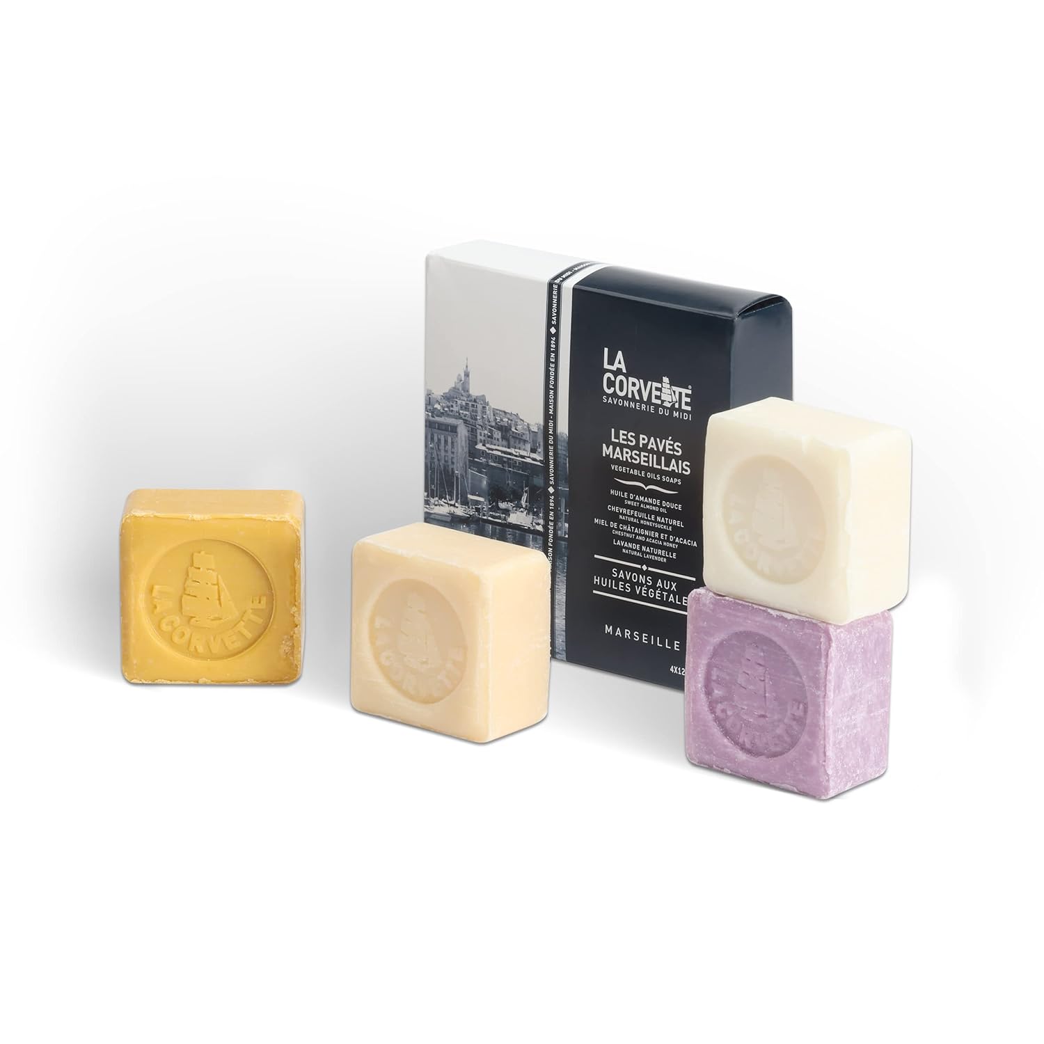 La Corvette, Gift Box Set - 4X125G Marseille Soaps