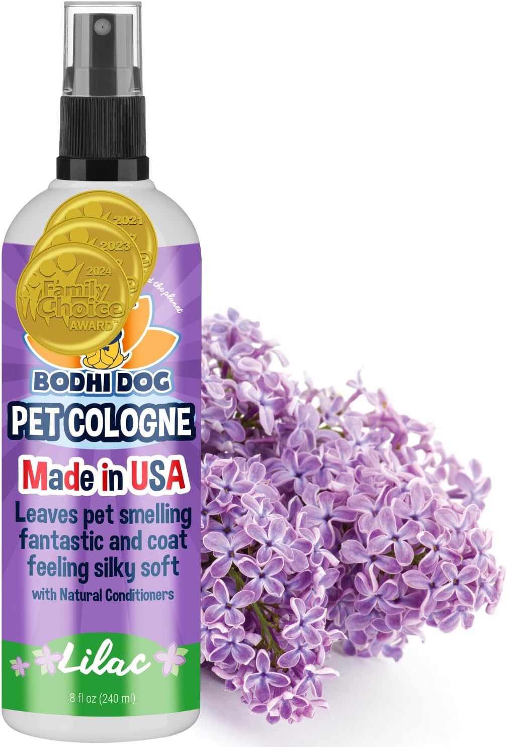 Bodhi Dog Natural Dog Cologne | Premium Scented Deodorizing Body Spray For Dogs & Cats | Neutralizes Strong Odors | Dog Perfume With Natural Dog Conditioner | Made In Usa (Lilac, 8 Fl Oz)