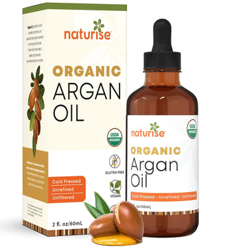 Usda Organic Argan Oil For Hair & Skin – 100% Pure Argan Oil Of Morocco For Face, Skin Moisture & Hair Growth – Vegan, Non-Gmo, Cold Pressed & Unrefined Oils In Glass Bottle (4 Fl. Oz.)