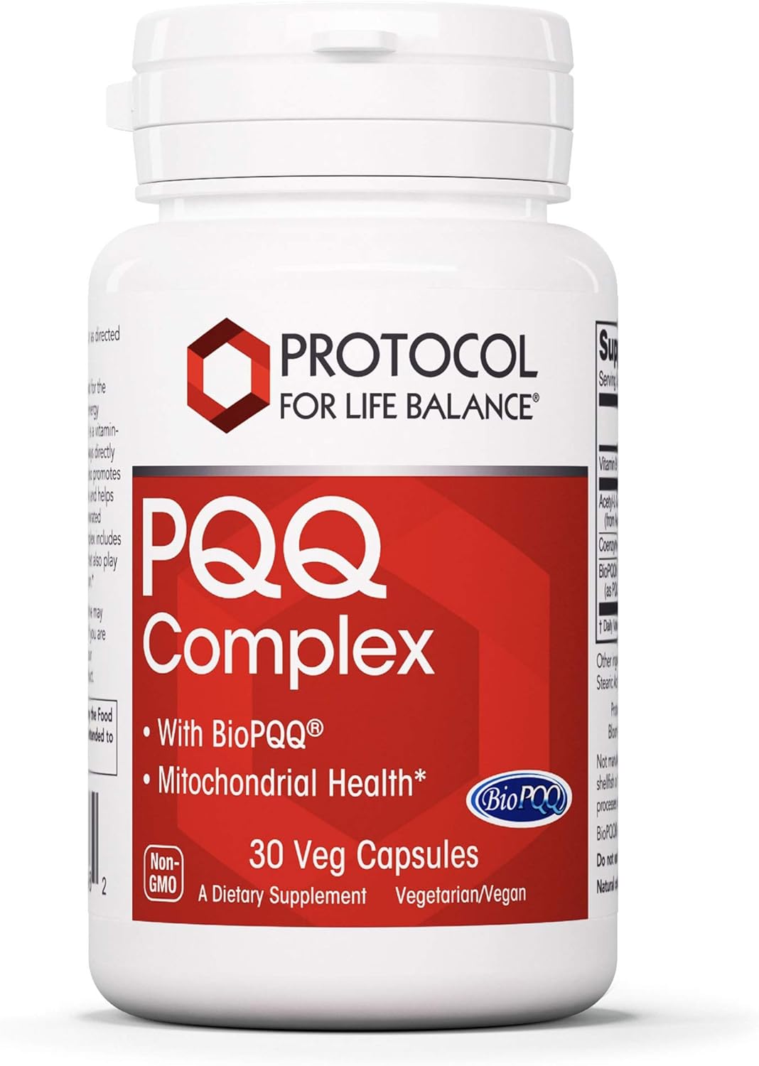 Protocol Pqq Complex - Coq10, Acetyl-L-Carnitine, Vitamin B12 - Energy - 30 Veg Caps
