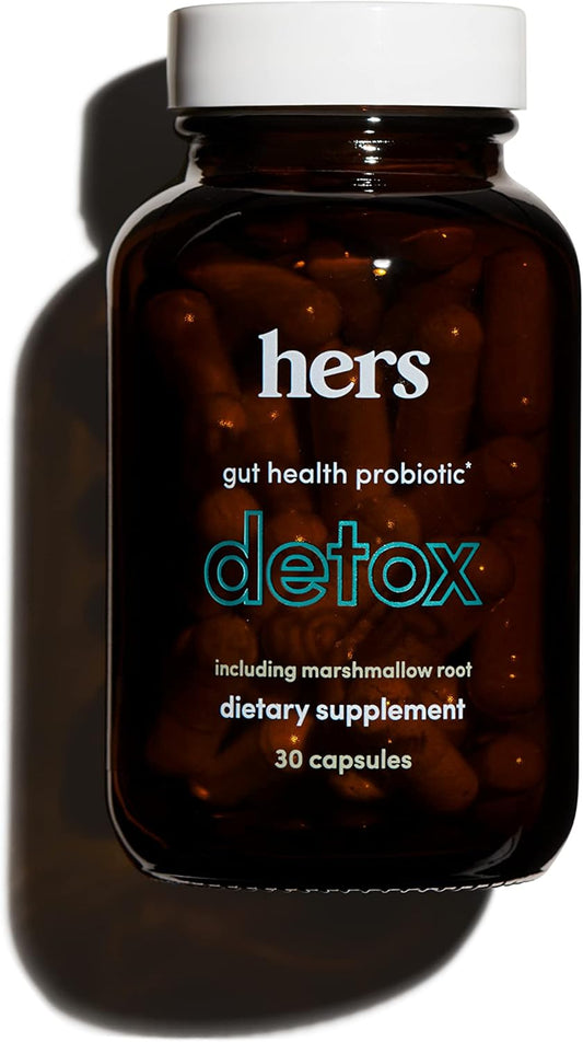 Hers Detox Supplement - Women'S Probiotic Supplement For Detoxing - Helps Support A Healthy Digestive System - Vegetarian - 30 Capsules