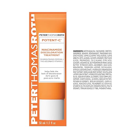 Peter Thomas Roth | Potent-C Niacinamide Discoloration Treatment for Discoloration, Dark Spots and Post-Acne Marks, Intensive Brightening Treatment with Vitamin C and Niacinamide
