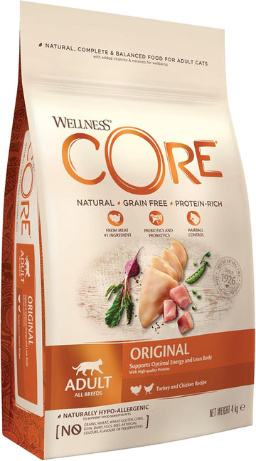 Wellness CORE Adult Original, Dry Cat Food, Chicken and Turkey, 4 kg?10830