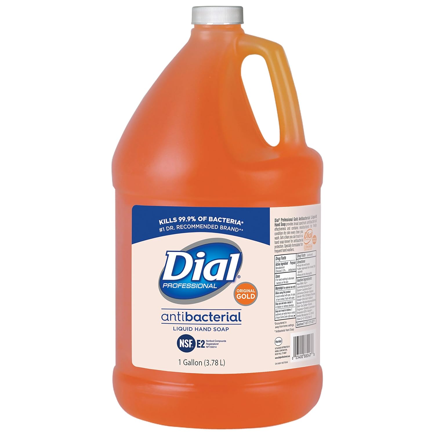 Dial Professional Gold Antibacterial Liquid Hand Soap, 1 Gallon Refill Bottle, 128 Fl Oz : Beauty & Personal Care