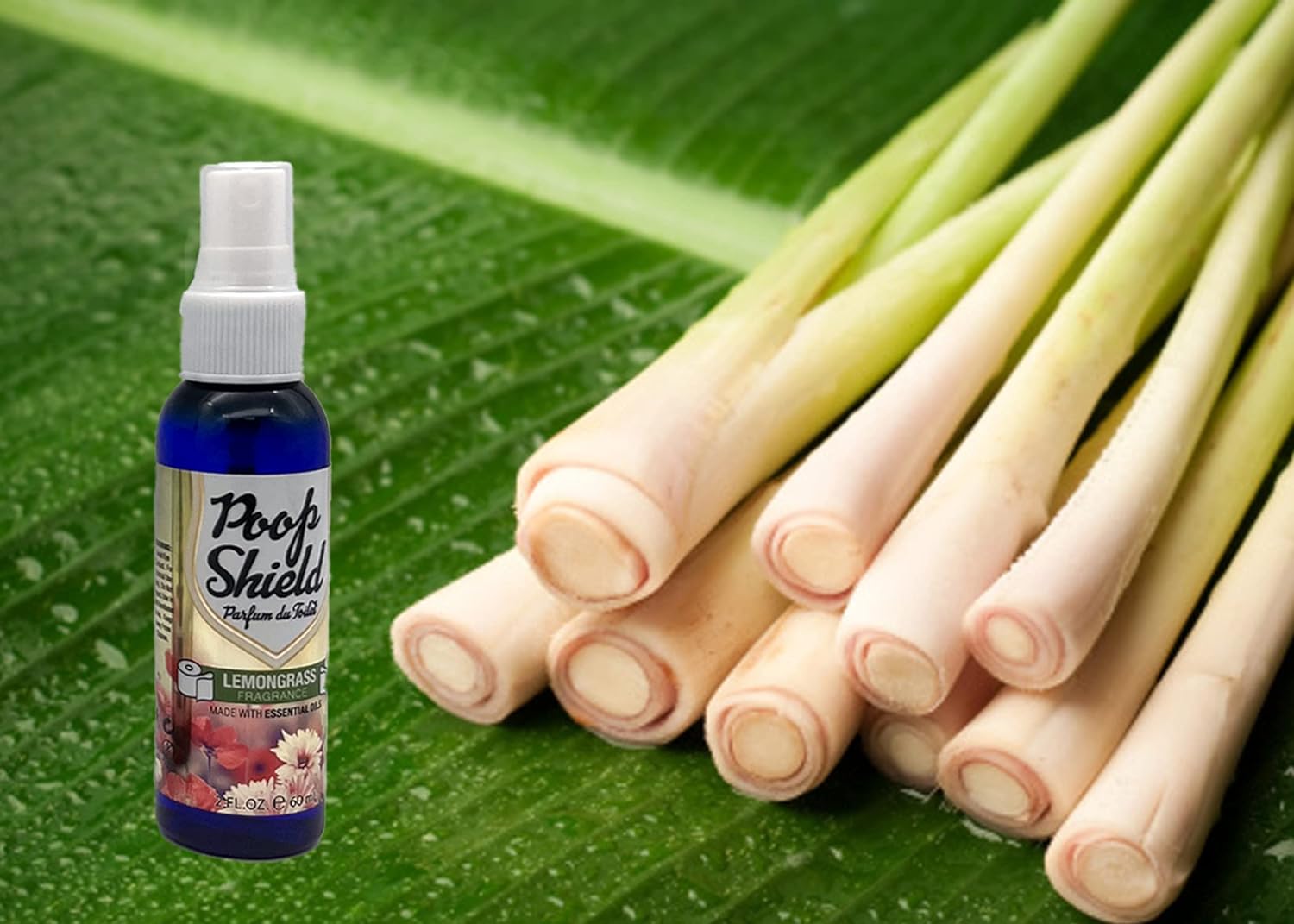 Mystic Romance Toilet Spray Poop Shield Lemongrass 2 fl. oz. : Health & Household