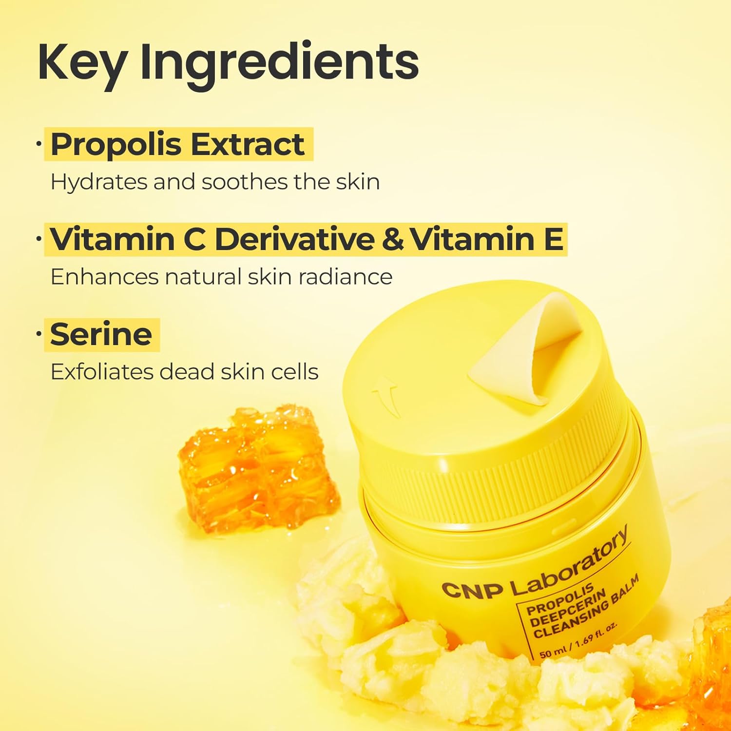 Cnp Propolis Deepcerin Cleansing Balm - Soft Grinding Makeup Remover Balm, Buttery & Milky Texture, For Dry & Sensitive Skin, Korean Skincare : Beauty & Personal Care