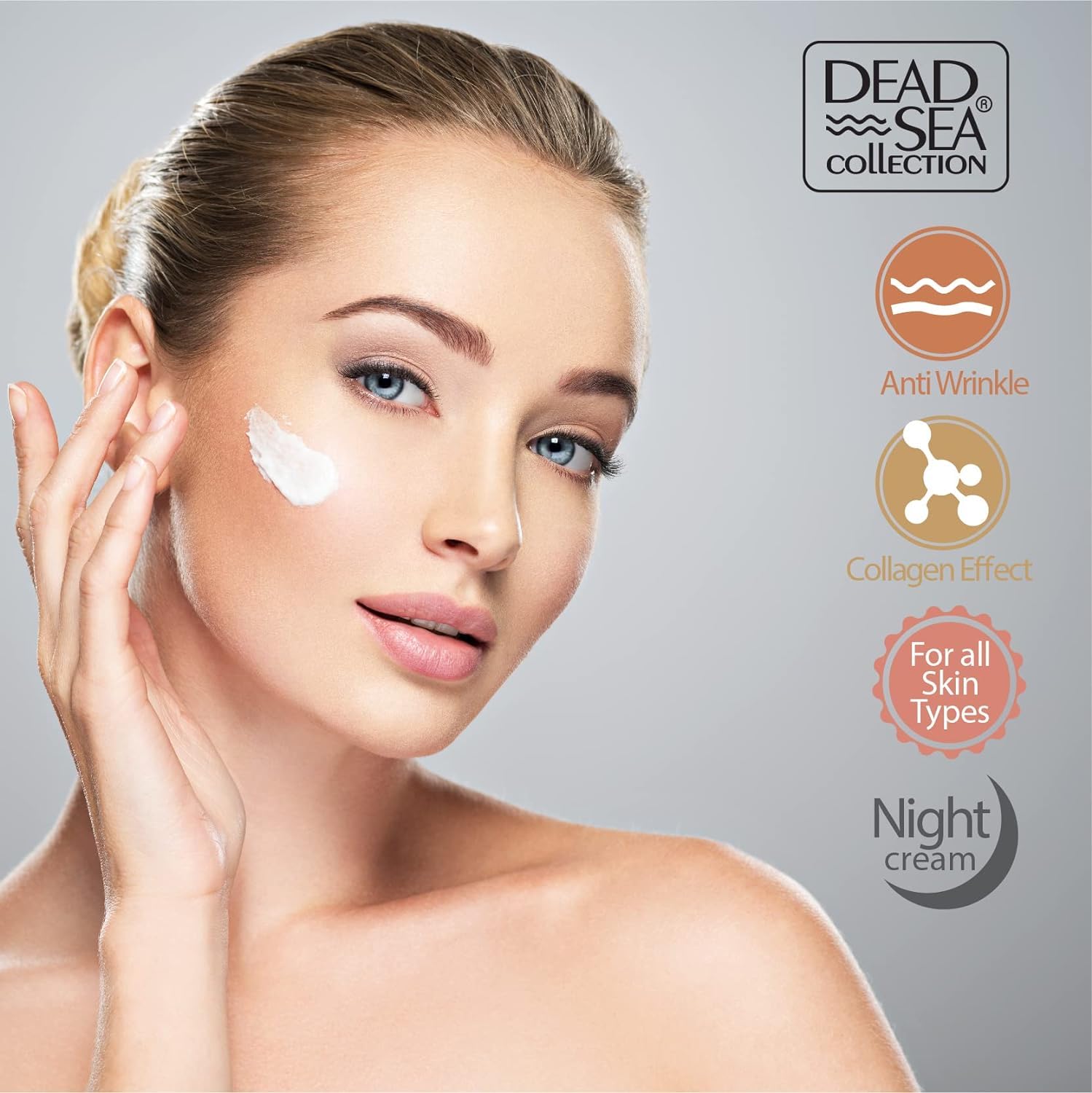 Dead Sea Collection Moisturising Night Face Cream With 3X Collagen – Anti Aging Nourishing Facial Moisturiser With Dead Sea Minerals And Vitamin E For Women And Men – All Skin Types (50 Ml) : Beauty & Personal Care